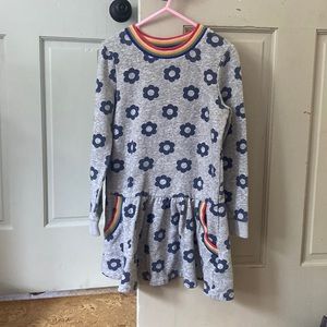 Mini boden flower sweatshirt dress
